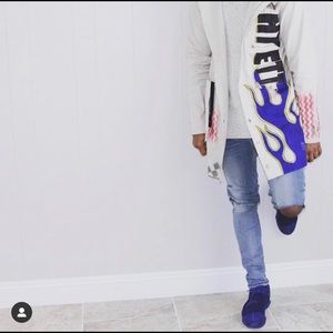 Hand painted parka coat ONE OF ONE art piece XL